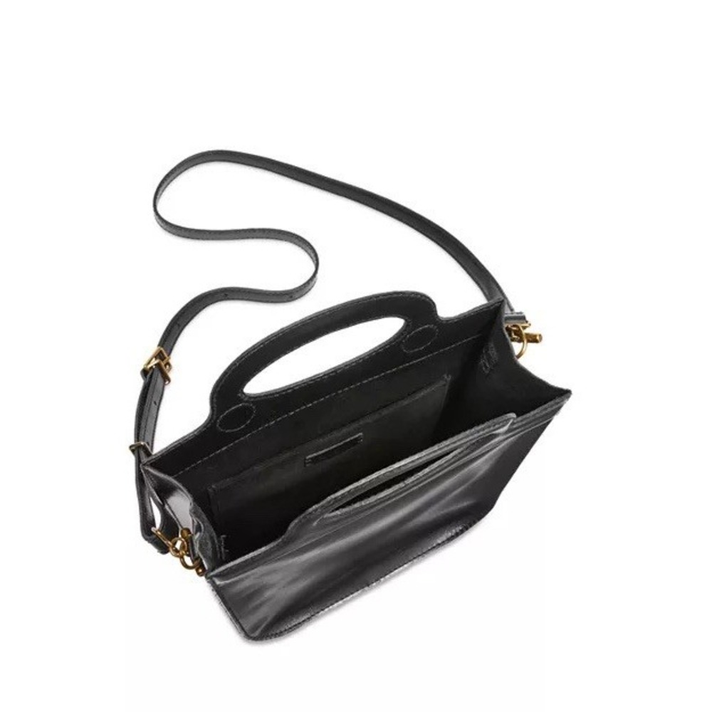 Madewell Leather Top Handle Toggle Crossbody Bag In Black - Picture 2 of 9